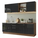Ver imagem 2 de Armário de Cozinha Completa 240 cm Rustic/Preto Lux Madesa 09