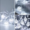 Ver imagem 3 de Pisca Cordão Bolinhas Solar Externo Jardim 20leds 5m Branco