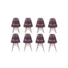 Kit 8 Cadeiras Charles Eames Eiffel Café Base Madeira Sala Cozinha Jantar - Bering - 1