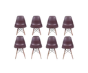 Ver imagem 1 de Kit 8 Cadeiras Charles Eames Eiffel Café Base Madeira Sala Cozinha Jantar - Bering