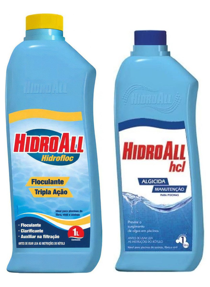 Kit Clarificante e Algicida de Manutenção 1l Floc Hidroall