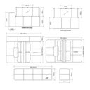 Ver imagem 5 de Sofá Modulado Ilha Santorini 2,30m X 1,80m em Linho Off White - Home Mobily