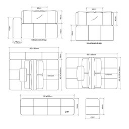 Sofá Modulado Ilha Santorini 2,30m X 1,80m em Linho Off White - Home Mobily - 5