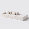 Sofá Modulado Ilha Santorini 2,30m X 1,80m em Linho Off White - Home Mobily - 1