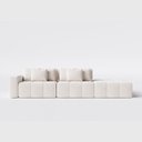 Ver imagem 6 de Sofá Modulado Ilha Santorini 2,30m X 1,80m em Linho Off White - Home Mobily