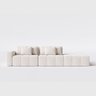Sofá Modulado Ilha Santorini 2,30m X 1,80m em Linho Off White - Home Mobily - 6