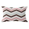 Capa de Almofada Baguete Own Chevron Rosa e Marrom - 45x32 cm - 1