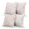 Kit 4 Capas de Almofadas Decorativas Own Geométricas Rosa e Cinza - 45x45 cm - 1