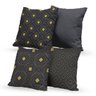 Kit 4 Capas de Almofadas Decorativas Own Geométricas Cinza Gold - 45x45 cm - 1