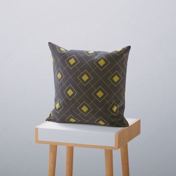 Kit 4 Capas de Almofadas Decorativas Own Geométricas Cinza Gold - 45x45 cm - 3