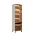 Ver imagem 6 de Cristaleira Decorativa Portas em Vídro Mdf Solari 70cm Luminária Led Jequitibá/gris Fosco G77 - Gran