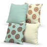 Kit 4 Capas de Almofadas Decorativas Own Mandala Azul Claro e Bege - 45x45 cm - 1