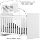 Ver imagem 3 de Berço para Bebê e Mini-cama 2 em 1 - Labirinto - Branco
