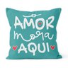 Kit 4 Capas de Almofadas Decorativas Own Geométricas O Amor Mora Aqui Verde - 45x45 cm - 2