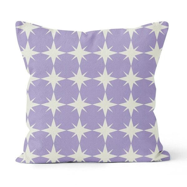 Kit 4 Capas de Almofadas Decorativas Own Estampas Lilás - 45x45 cm - 4