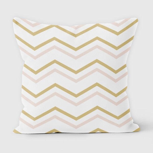 Kit 4 Capas de Almofadas Decorativas Own Chevron Rosê Gold - 45x45 cm - 5