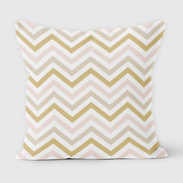 Kit 4 Capas de Almofadas Decorativas Own Chevron Rosê Gold - 45x45 cm - 2