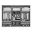Ver imagem 3 de Guarda-roupa Casal Alba Plus 6 Portas 4 Gavetas 100% Mdf com Espelho Off White - Mademarques