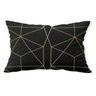 Almofada Baguete Own Geométrica Preta e Gold - 45x32 cm - 1