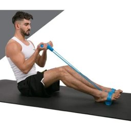 Extensor Elástico Para Exercícios Academia Ginástica Yoga:Azul/Azul - 2
