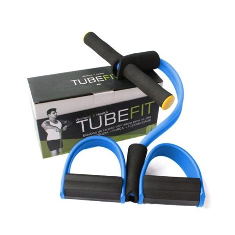 Extensor Elástico Para Exercícios Academia Ginástica Yoga:Azul/Azul