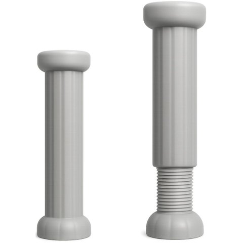 4 Pés Reguláveis para Moveis 13 a 17cm Armário Cozinha Móvel - Cinza