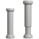 Ver imagem 1 de 4 Pés Reguláveis para Moveis 13 a 17cm Armário Cozinha Móvel - Cinza