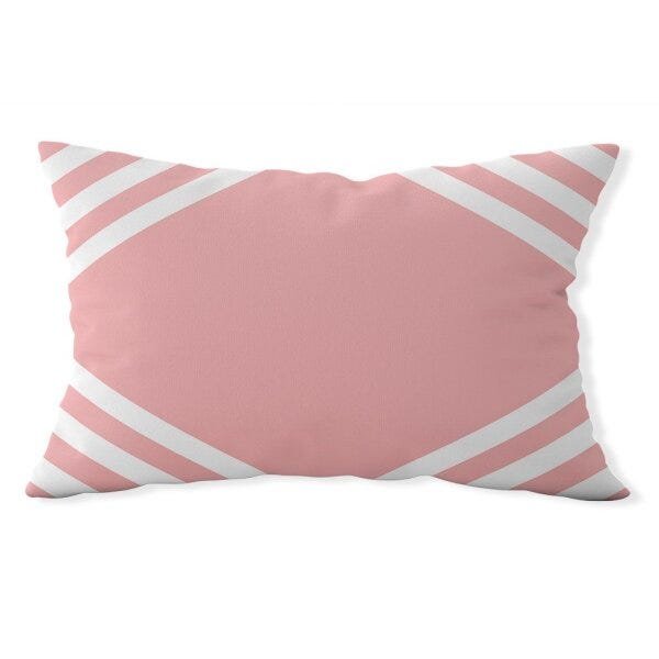 Almofada Baguete Own Geométrica Rosa - 45x32 cm - 1