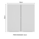 Ver imagem 3 de Armário Aéreo 70 cm 2 Portas Branco Stella Madesa