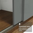 Ver imagem 6 de Guarda-Roupa Casal com Pés 3 Portas de Correr de Espelho Reno Madesa