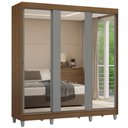 Ver imagem 3 de Guarda-Roupa Casal com Pés 3 Portas de Correr de Espelho Reno Madesa
