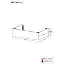 Ver imagem 3 de Kit Rodapé para Balcão Cozinha 70cm Veneza com Pés Multimóveis Mp3729 Branco