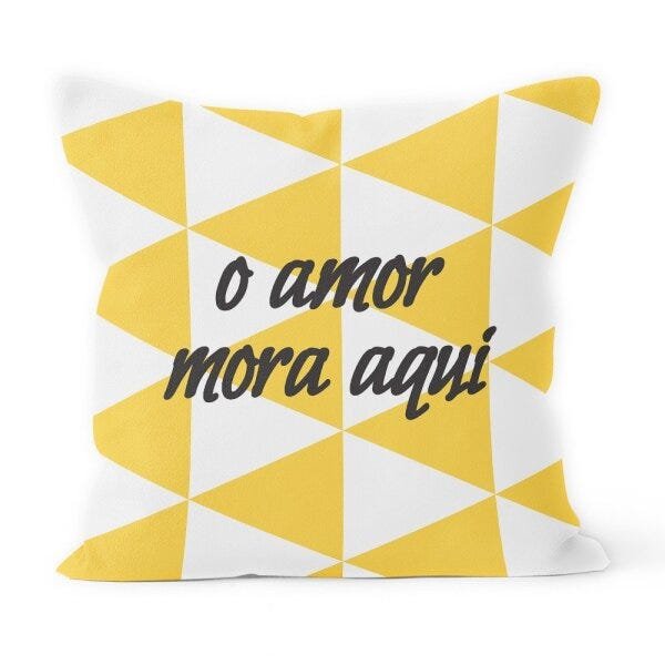 Kit 4 Capas de Almofadas Decorativas Own Geométricas e Palavras- 45x45 cm - 5