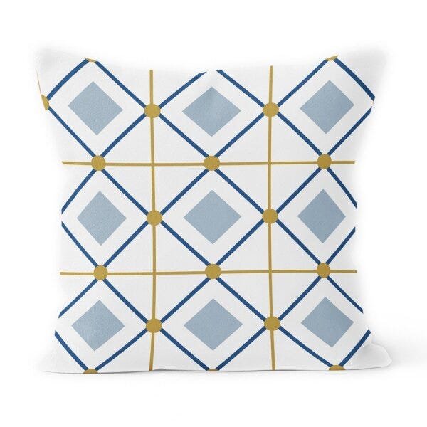 Kit 4 Capas de Almofadas Decorativas Own Geométricas Portuguesa - 45x45 cm - 2
