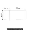 Ver imagem 5 de Armário de Cozinha Aéreo 80cm 1 Porta Minsk K02 Freijó/soft - Mpozenato