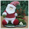 Decoração Boneco Natal Papai Noel Tecido Natalino 28cm - 1