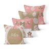 Kit 4 Capas de Almofadas Decorativas Own Flores Feliz Páscoa - 1