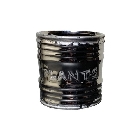 Vaso em Cerâmica Prata 7,2cm - D’Rossi
