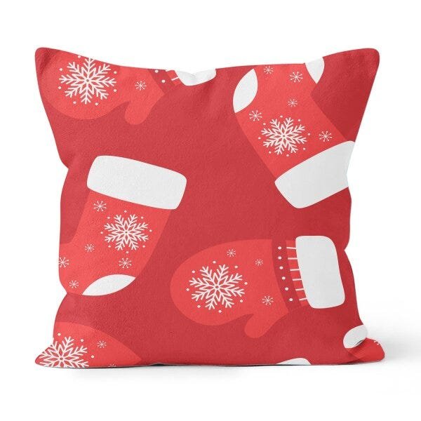 Kit 4 Almofadas Decorativas Own Papai Noel Vermelho e Branco - 4