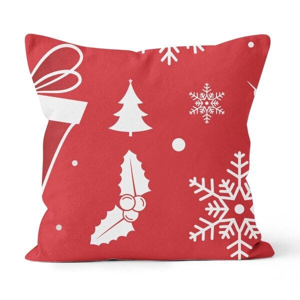 Kit 4 Almofadas Decorativas Own Papai Noel Vermelho e Branco - 3