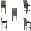 Ver imagem 5 de Mesa Bistro e 4 Banquetas Roma Preta Corda Náutica 12 Verde