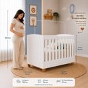 Ver imagem 4 de Quarto de Bebê Completo Apolo | Berço 2 em 1, Cômoda Sapateira 100% MDF