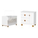 Ver imagem 2 de Quarto de Bebê Completo Apolo | Berço 2 em 1, Cômoda Sapateira 100% MDF