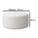 Ver imagem 5 de Puff Redondo Cartagena 1 Metro Corino - 7 Decor Branco