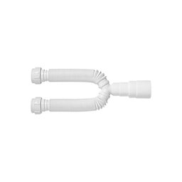 Sifão Tubo Extensivo Duplo Universal Branco Com Porca Pp - 1