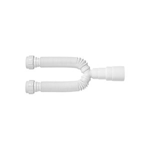 Sifão Tubo Extensivo Duplo Universal Branco Com Porca Pp