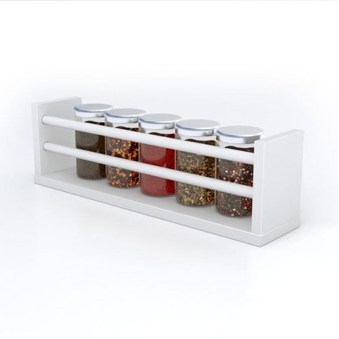 Prateleira Multiuso Com Fixação Invisível 45cm x 10cm x 13,5cm - Branco