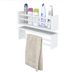 Prateleira Multiuso Com Fixação Invisível 45cm x 10cm x 13,5cm - Branco - 3