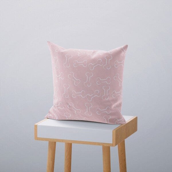 Kit 4 Capas de Almofadas Decorativas Own Love Dog Rosa - 45x45 cm - 3