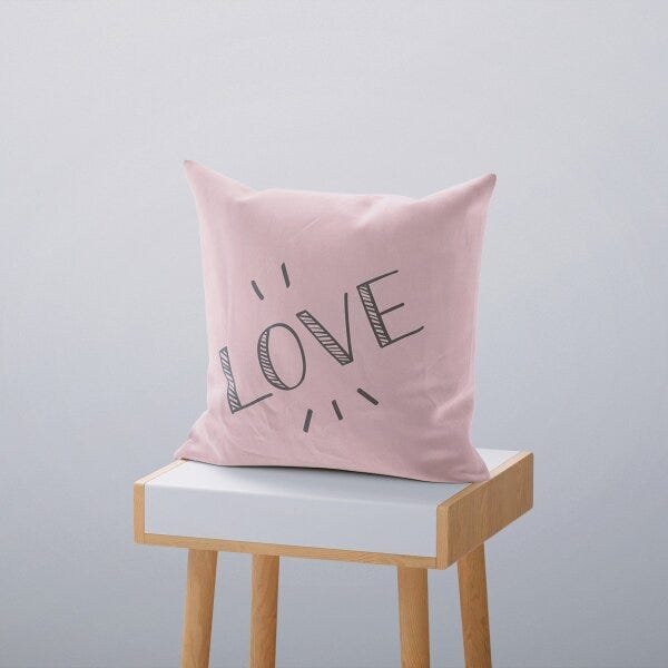 Kit 4 Capas de Almofadas Decorativas Own Love Dog Rosa - 45x45 cm - 6